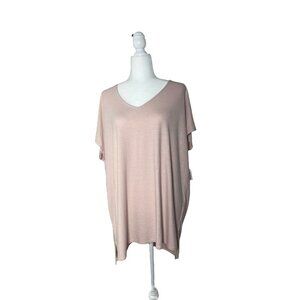 Daily Ritual Womens Oversized Size XL V-Neck Tshirt Color Pink